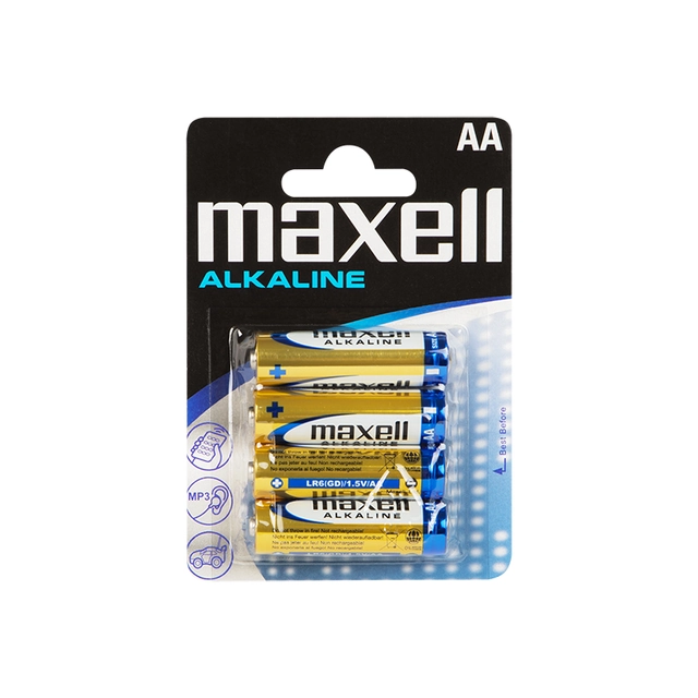 AA alkalická baterie 1.5 LR6 MAXELL 4 kusů