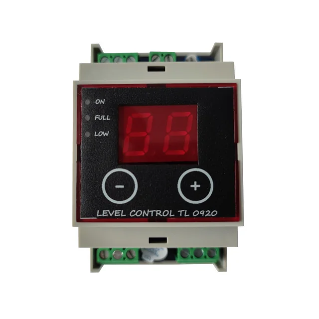 Level regulator with two thresholds BVA TL-0920, 2 thresholds, 3 probes, 2 relays, 230 V a.c.