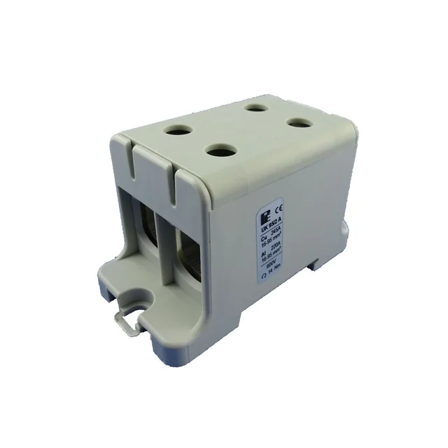 Aansluitklem klem 1 pool grijs Cu-Al 4x95mm²​​​​​​​ montage op DIN-rail 35mm 220A (Al) 245A ( Cu)