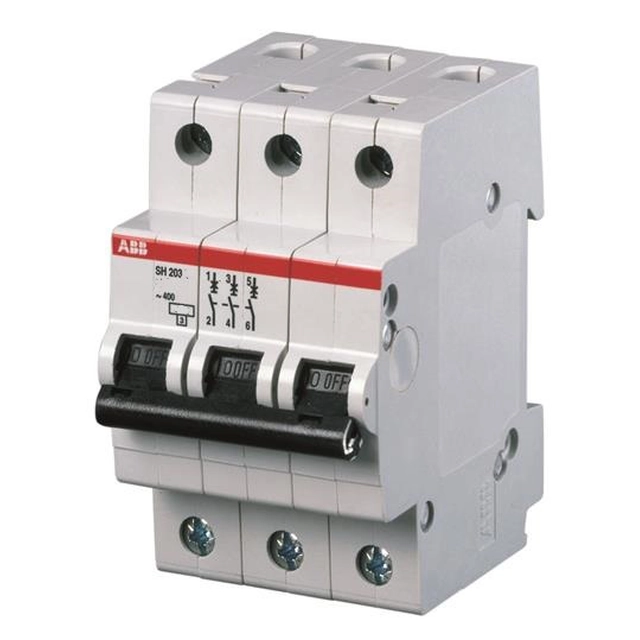 ABB Circuit breaker SH203-B20 3P B 20A 2CDS213001R0205