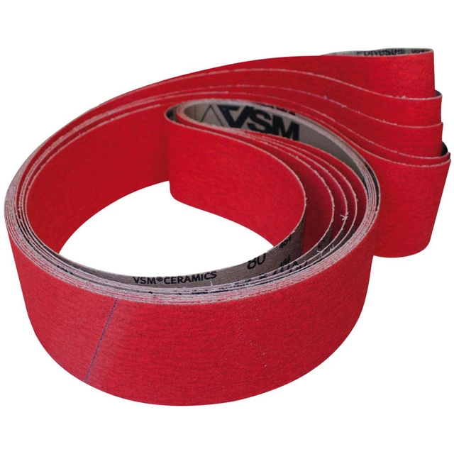 Abrasive belt, ceramic grain 25x480mm K80 VSM