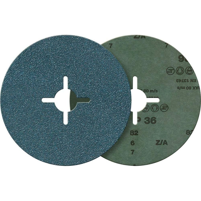 Abrasive disc, fiber, 180mm zirconium corundum K 36 FORTIS