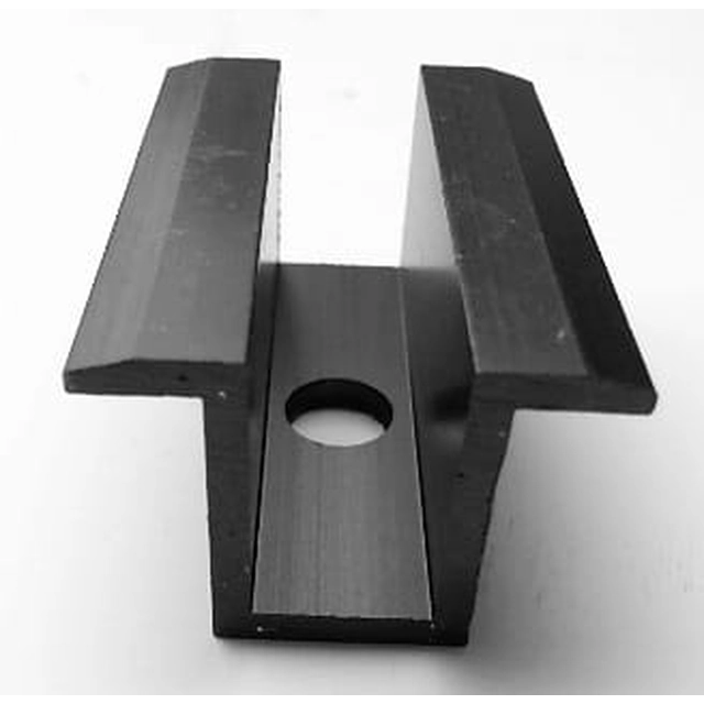 Abrazadera central, longitud 50mm, anodizado negro