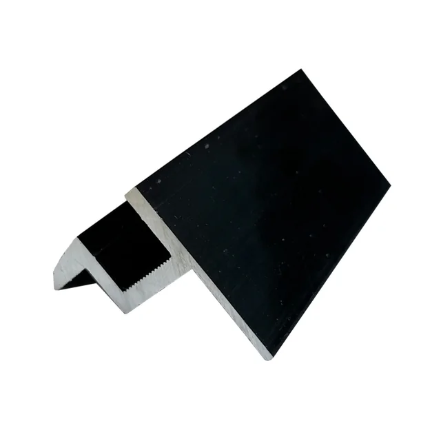 Abrazadera final con sistema de clic (negro, anodizado), 40mm