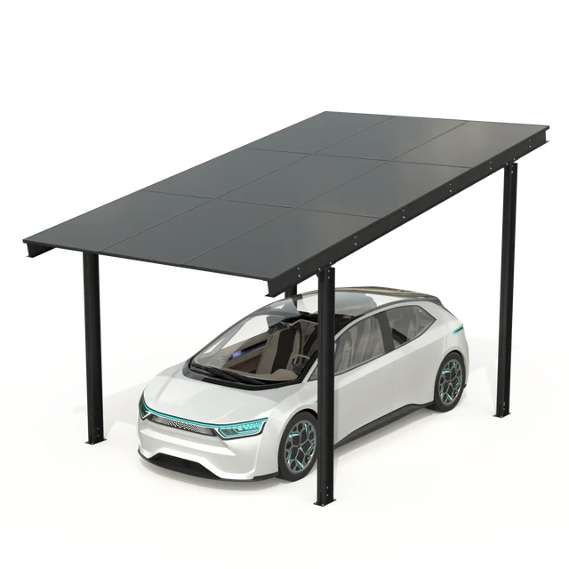 Abri de voiture avec panneaux photovoltaïques - Modèle 05 ( 1 siège )