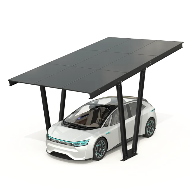 Abri de voiture avec panneaux photovoltaïques - Modèle 06 ( 1 siège )