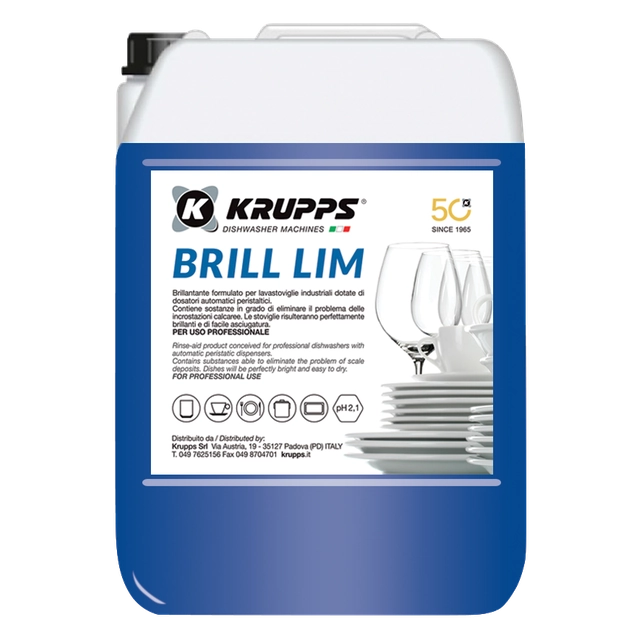 Abrilhantador líquido profissional KRUPPS 2x5 kg | BRILL LIM