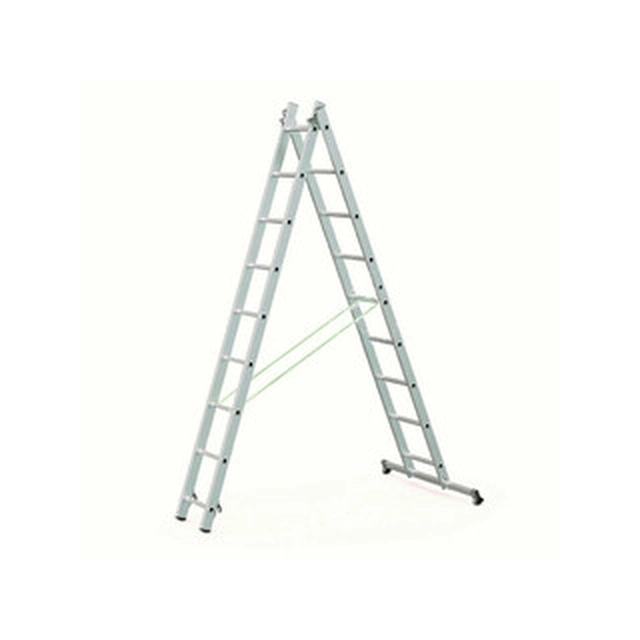 Abru tweedelige multifunctionele ladder 2 x 12 graden | 5,96 m | Aluminium