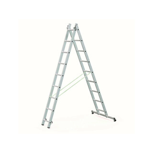 Abru tweedelige multifunctionele ladder 2 x 15 graden | 7,36 m | Aluminium