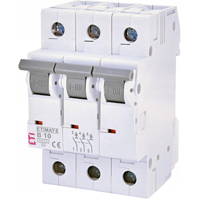 AC circuit breaker ETI 3P B10A 6kA