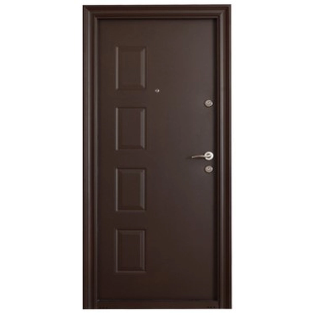 Metal exterior door Tracia Atlas, left, dark brown RAL 8019,205x88 cm