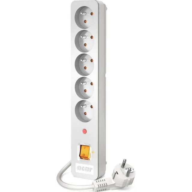 Acar power strip X5 prepäťová ochrana 5 zásuvky 3 m biela (W0174)