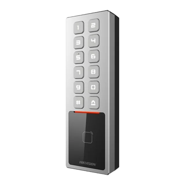 Access control terminal, PIN/Card M1, Wiegand, RS485, Alarm, IK08 - HIKVISION DS-K1T805MX