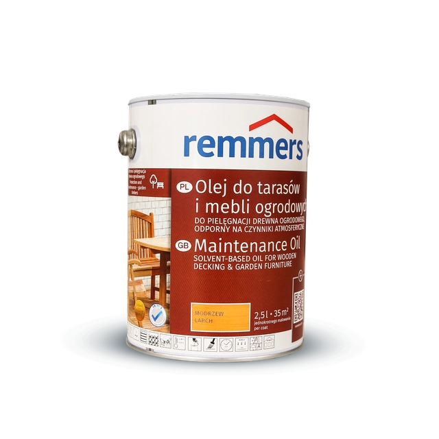 Aceite para terrazas y muebles REMMERS PFLEGE-OL 2,5L, alerce