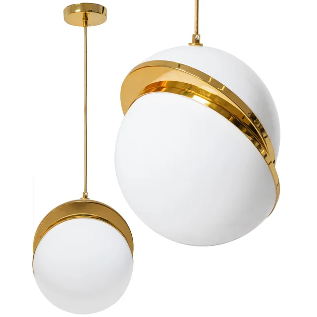 Acrylic Ball Hanging Ceiling Lamp APP481-1CP White