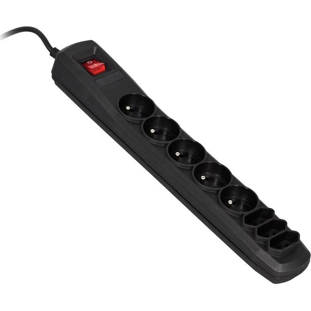 Activejet Exclusive surge protection power strip 8 sockets 3 m black