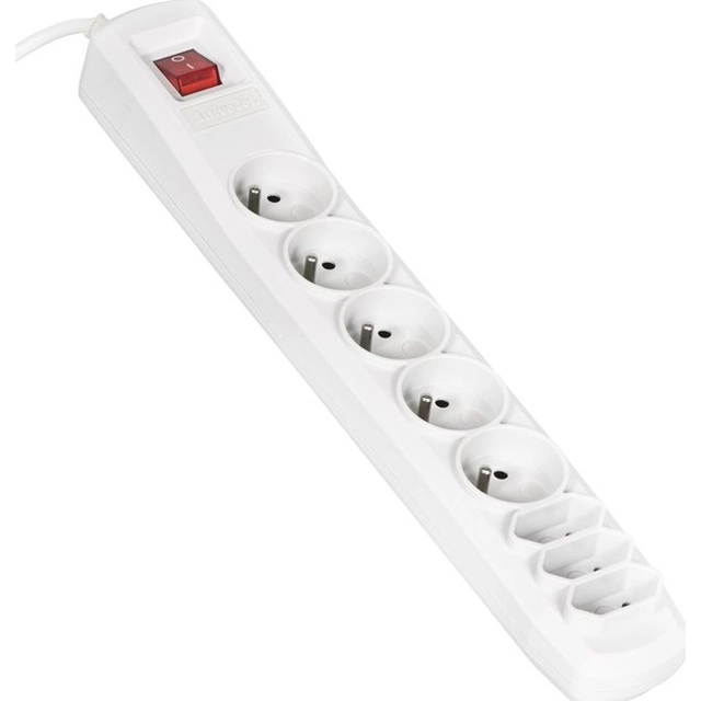 Activejet Exclusive surge protection power strip 8 sockets 5 m white