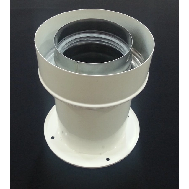Adaptador branco reto para caldeira IMMERGAS DN 60/100 gases de combustão para caldeiras de condensação