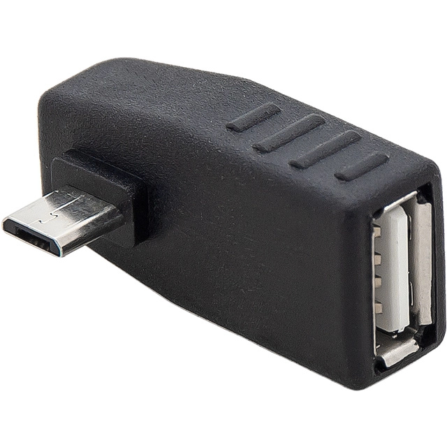 Adaptador USB Tomada USB-plugue microUSB ângulo 1 Peça