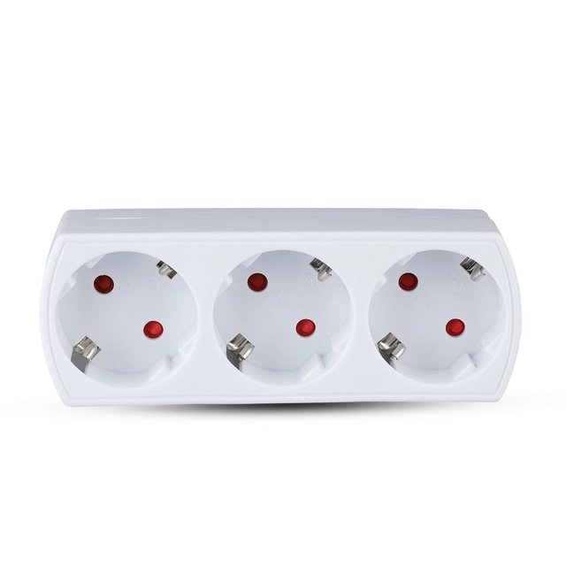 Adaptor cu contact de împământare - IP20 - 3 Căi