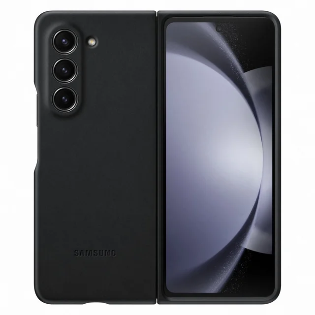 Ādas maciņš priekš Samsung Galaxy Z Fold 5 melns