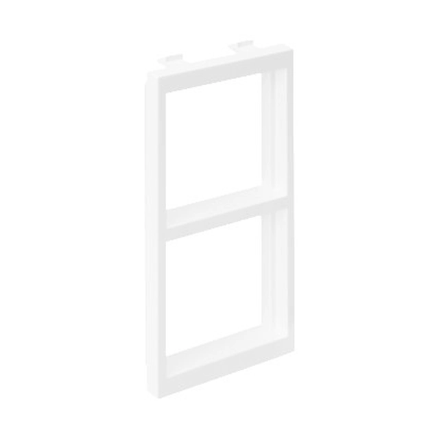 Adattatore CIMA inserito 2 moduli K45 (45x45mm) orizzontalmente, bianco