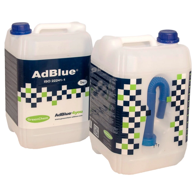 AdBlue-behållare 10L med utloppstratt,75 bitar på en pall