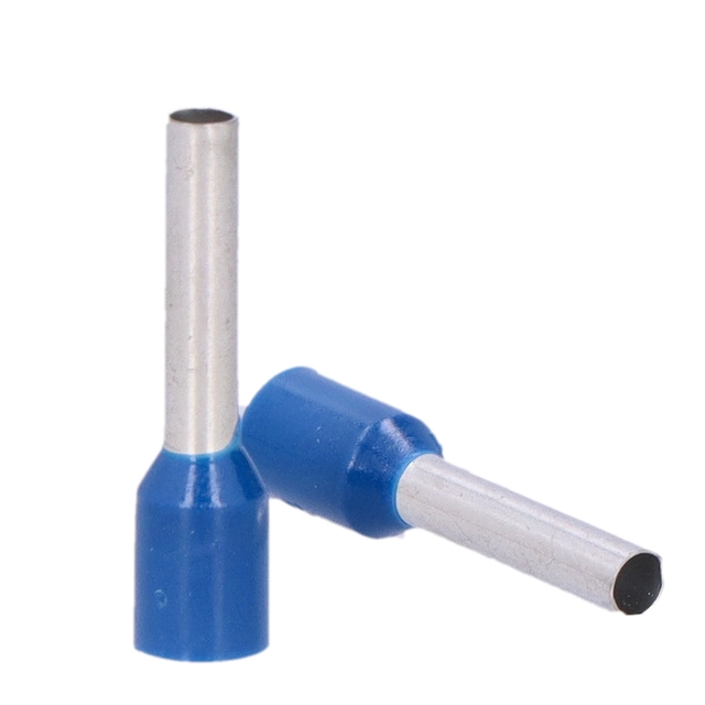 Aderendhülsenkabelschuh, mit Isolierung, Isolierfarbe: blau, Querschnitt 2,5mm2, Länge 12mm