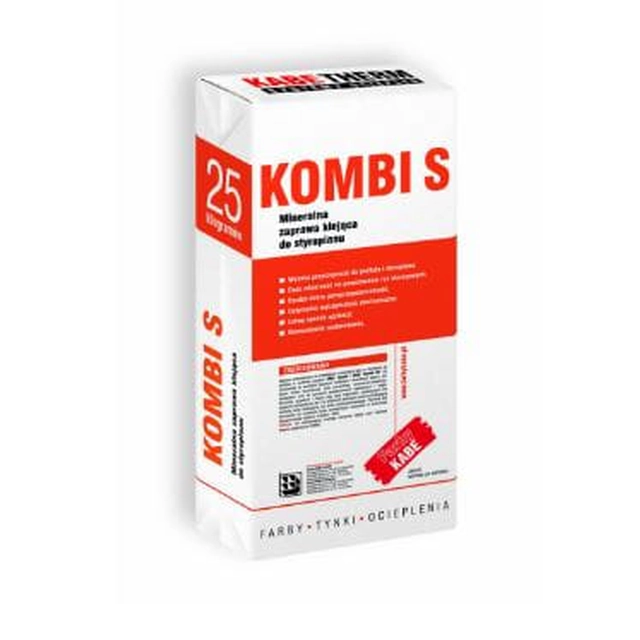 Adesivo mineral para poliestireno expandido Kabe Kombi S 25 kg