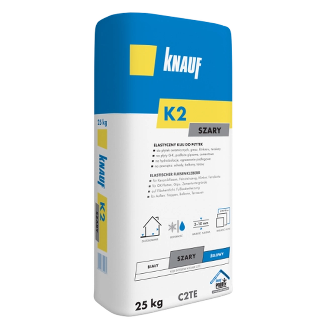 Adeziv elastic pentru gresie KNAUF K2 gri 25kg