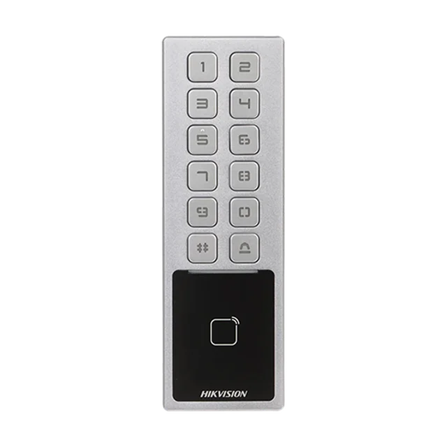 Adgangskontrolterminal med tastatur, kort M1, Bluetooth, Wi-Fi, Alarm - HIKVISION DS-K1T805MBWX