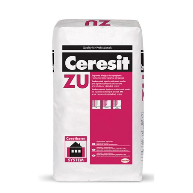 Adhesive mortar for Styrofoam and Ceresit ZU mesh, 25 kg
