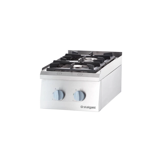 Adjustable gas cooker 2 burner 400x700 10,5 kW - G20