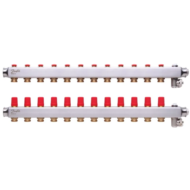 Adjustable underfloor heating collector DANFOSS, SSM-12F 12 rings