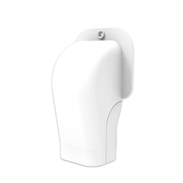 Elbow-end to the wall for the air conditioner pipe channel Tecnosystemi, New-Line TM72-EXC white