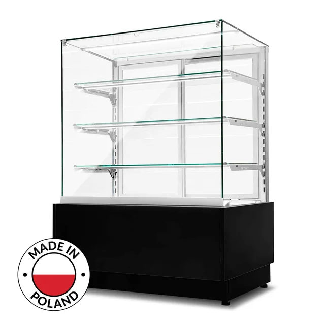 Confectionery display case neutral Dolce Visione Neutro Premium 900 | stainless steel interior | 900x670x1300 mm