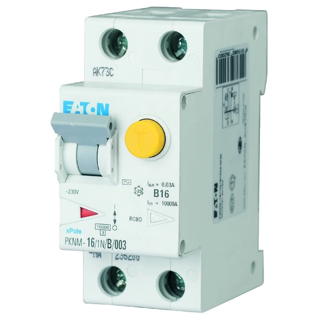 Afbryder med differentialmodul 1+N-biegunów PKNM-10/1N/C/003-MW