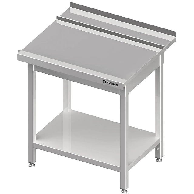 Aflæsningsbord (P), med hylde til SILANOS opvaskemaskine 800x755x880 mm, skruet