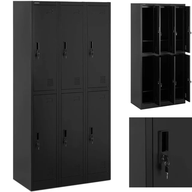 Afsluitbare sociale metalen locker - 6 lockers