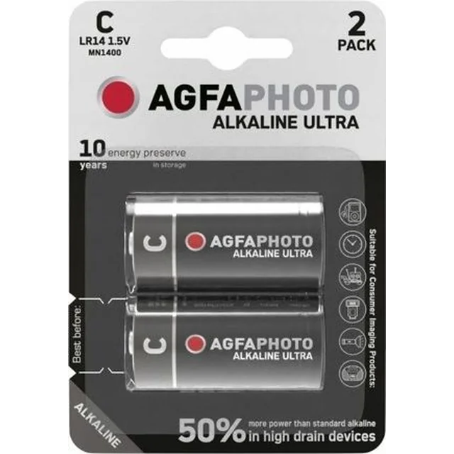 Agfa Ultra C Akku / R14 2 kpl.