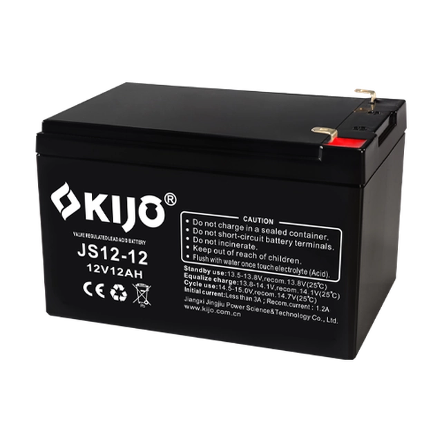 AGM-Batterie 12V, 12Ah, F2 - KIJO JS12-12