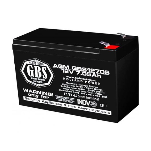 AGM VRLA baterija 12V 7,05A za varnostne sisteme F1 GBS (5)
