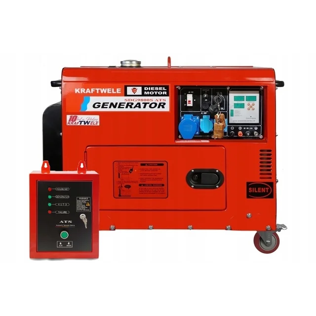 AGREGAT GENERATOR PRĄDOTWÓRCZY 9,8KW 1F SILENT ATS