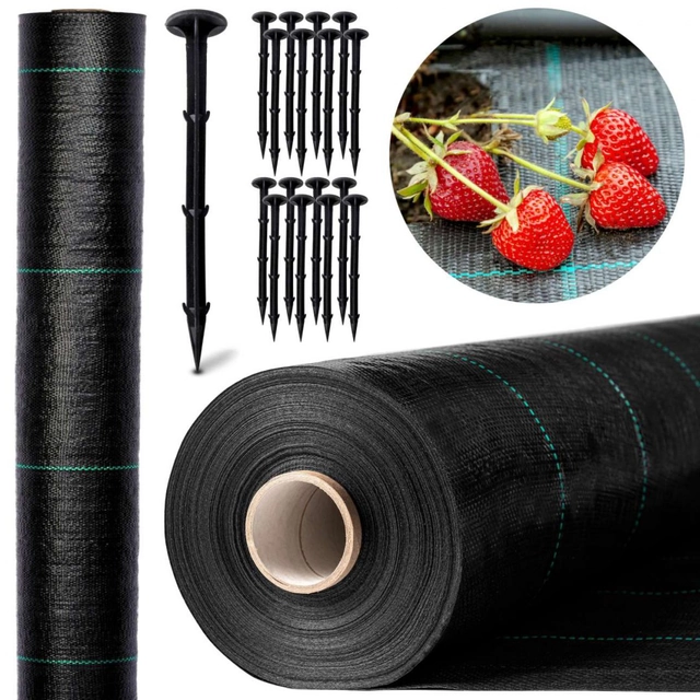 Agro-tissu noir 70g 1,1 X 50 m + épingles