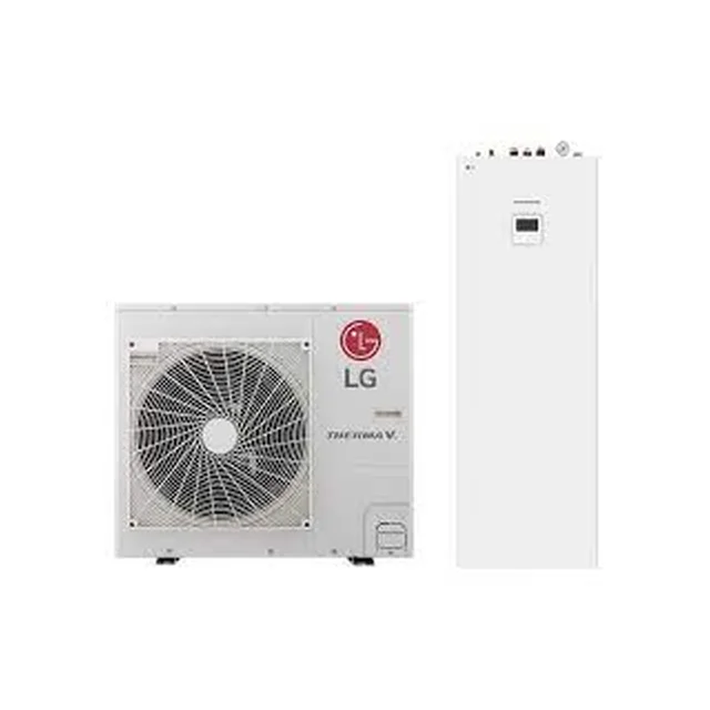 AIR-WATER HEAT PUMP LG THERMA V, SPLIT IWT, 5.5 KW Ø1 WITH INTEGRATED 200 L WATER HEATER