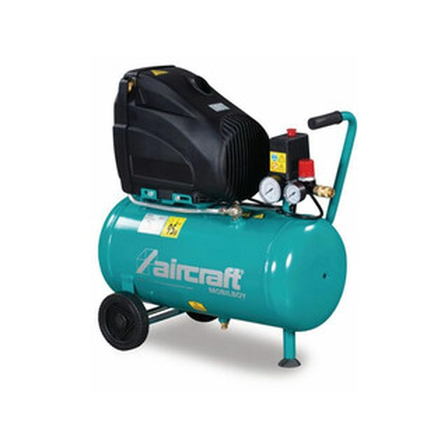 Aircraft Mobilboy 221/24 OF E electric piston compressor Intake air: 200 l/min | 24 l | 8 bar | Oil Free | 230 V