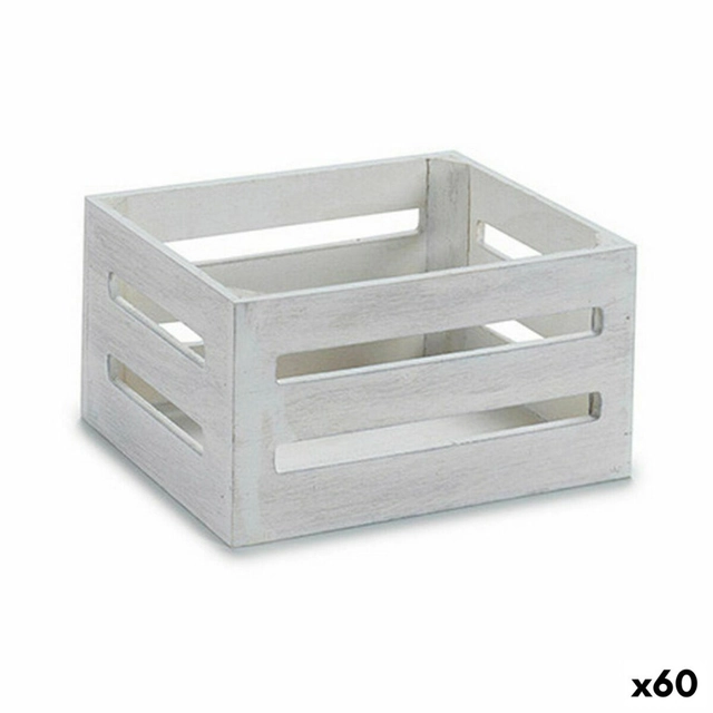 Ajándékdoboz fehér fa 16 x 8 x 11 cm (60 Darab)