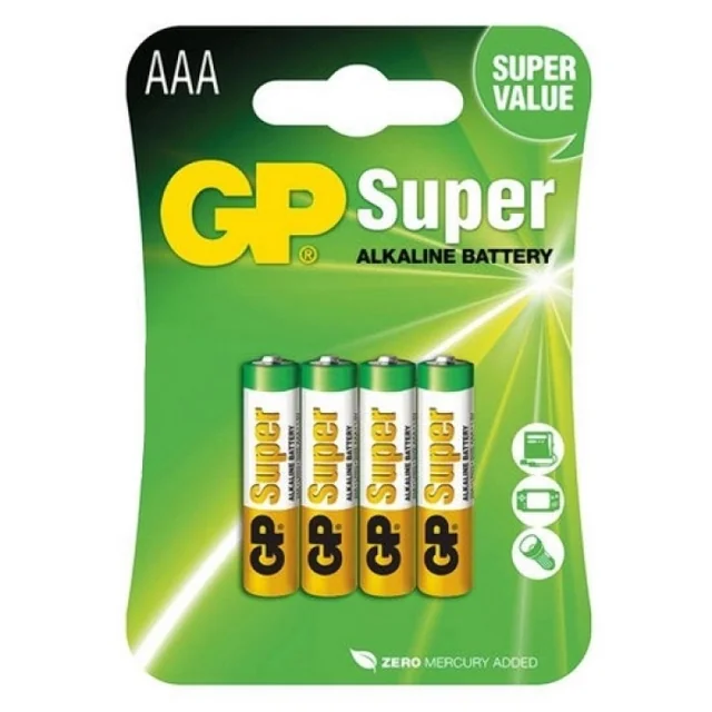 Akku LR03 SUPER Alkali B4 läpipainopakkaus (4szt) GP