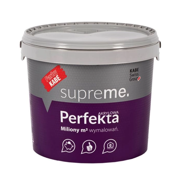 Akrila krāsa sienām un griestiem KABE PERFEKTA SUPREME 10L BASE A