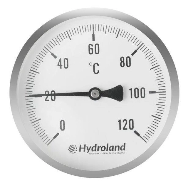 AKSIAALINEN LÄMPÖMITTARI C.H.BIMETALLINEN 120C 100mm